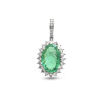Paraiba Tourmaline Diamond Pendant