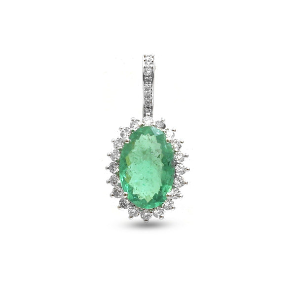 Paraiba Tourmaline Diamond Pendant