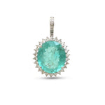 Paraiba Tourmaline Diamond Pendant