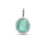 Paraiba Tourmaline Diamond Pendant