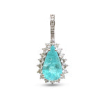 Paraiba Tourmaline Diamond Pendant