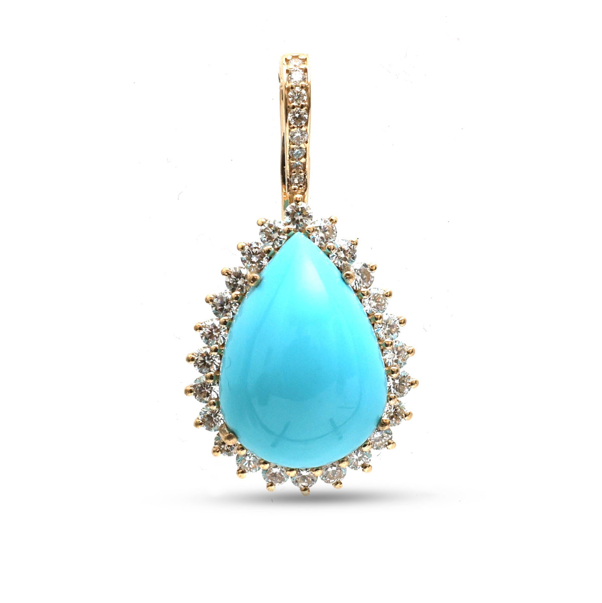Turquoise Diamond Pendant