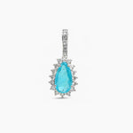 Paraiba Tourmaline Diamond Pendant