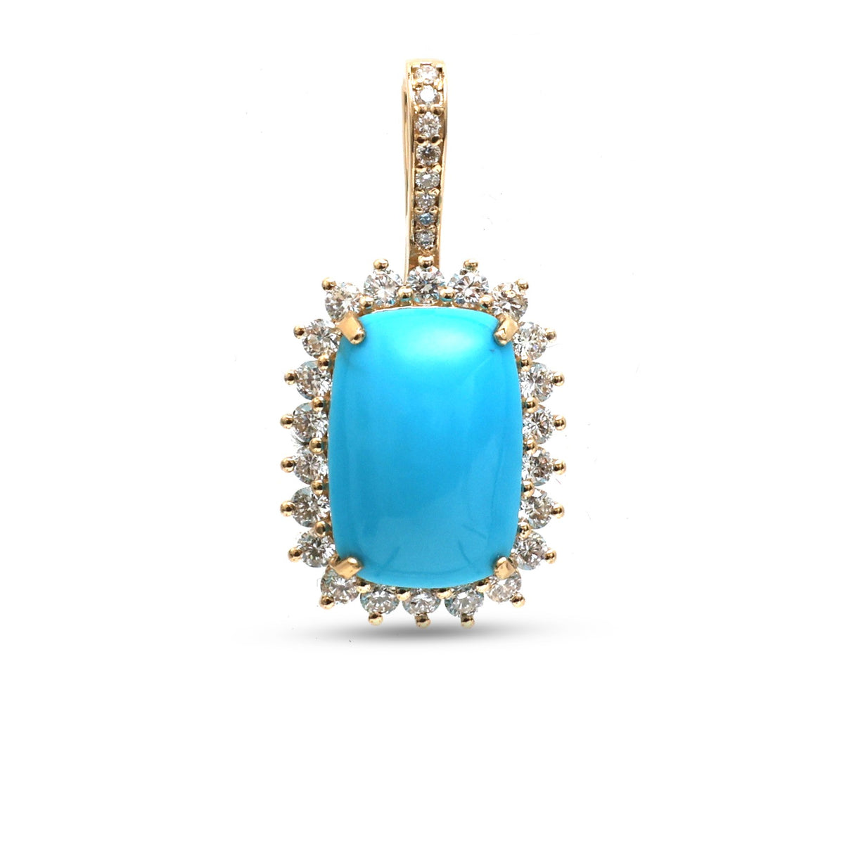 Turquoise Diamond Pendant