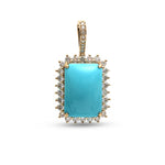 Turquoise Diamond Pendant