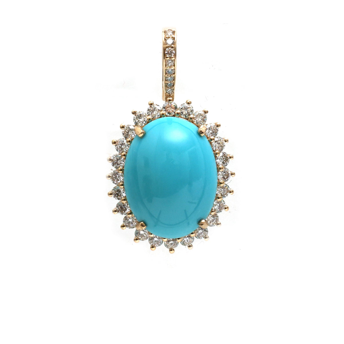Turquoise Diamond Pendant