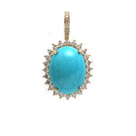 Turquoise Diamond Pendant