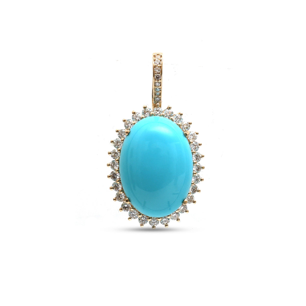 Turquoise Diamond Pendant