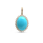 Turquoise Diamond Pendant