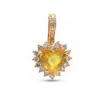 Yellow Sapphire Diamond Pendant