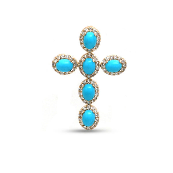 Turquoise Diamond Pendant