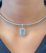 Aquamarine Diamond Pendant