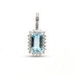 Aquamarine Diamond Pendant