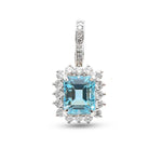 Aquamarine Diamond Pendant