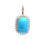 Turquoise Diamond Pendant