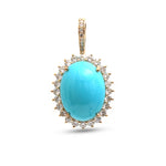 Turquoise Diamond Pendant