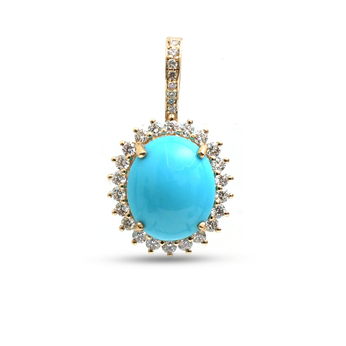Turquoise Diamond Pendant