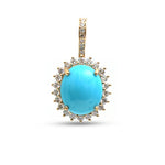 Turquoise Diamond Pendant