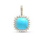 Turquoise Diamond Pendant