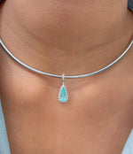 Paraiba Tourmaline Diamond Pendant