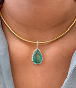Emerald Diamond Pendant