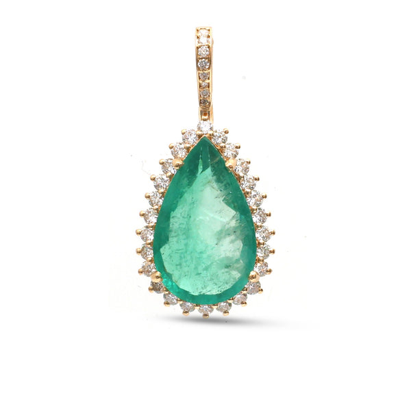 Emerald Diamond Pendant