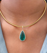 Emerald Diamond Pendant