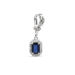 Blue Sapphire Diamond Pendant