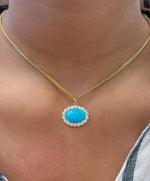 Turquoise Diamond Pendant