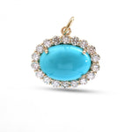Turquoise Diamond Pendant