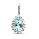 Aquamarine Diamond Pendant