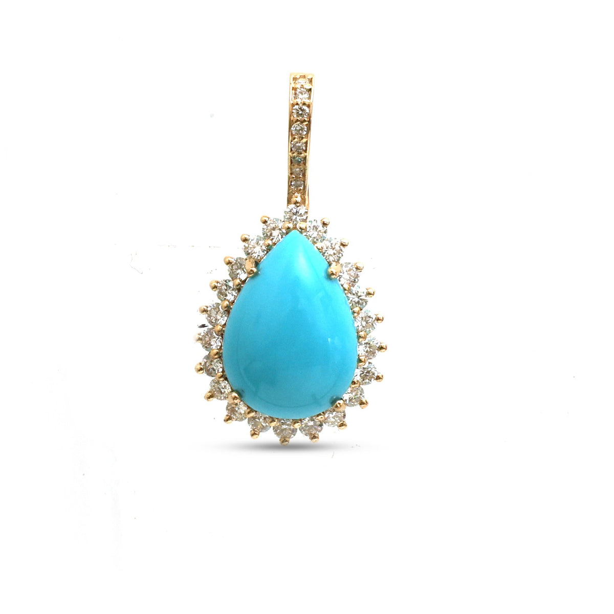Turquoise Diamond Pendant