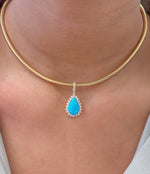 Turquoise Diamond Pendant