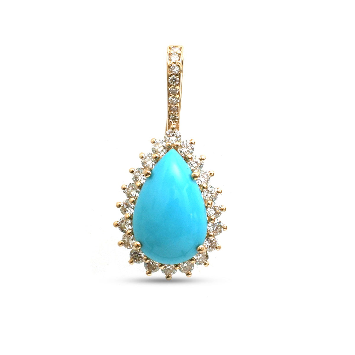 Turquoise Diamond Pendant