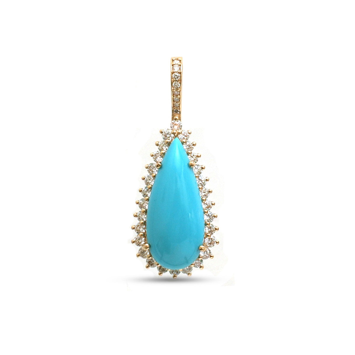 Turquoise Diamond Pendant