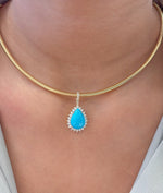 Turquoise Diamond Pendant