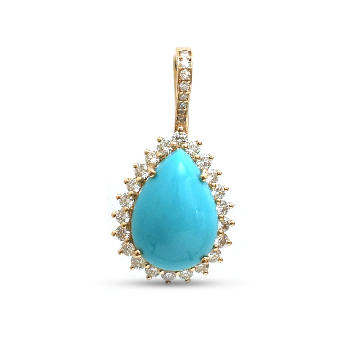 Turquoise Diamond Pendant