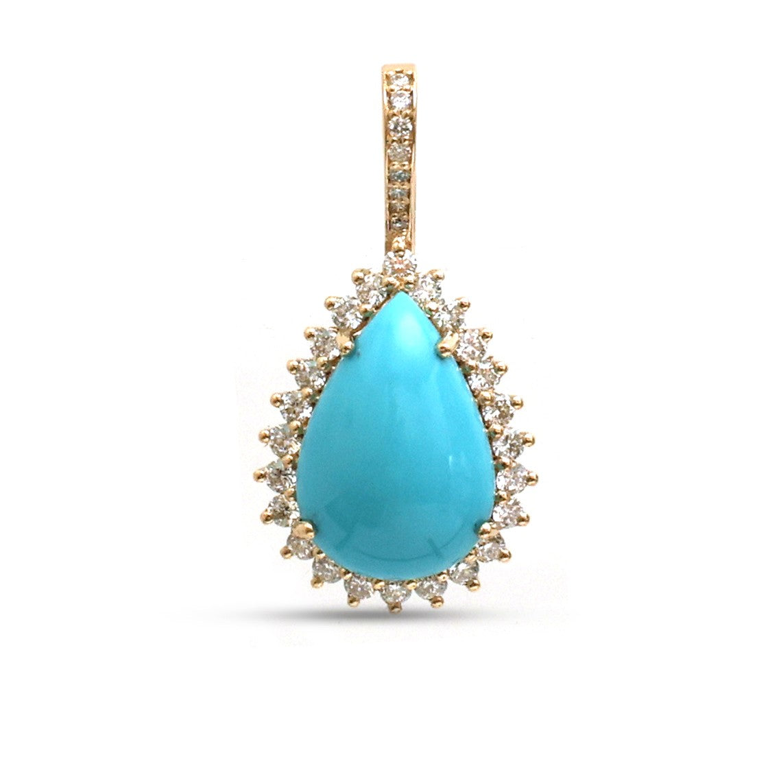 Turquoise Diamond Pendant