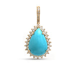 Turquoise Diamond Pendant
