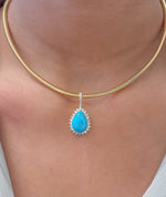 Turquoise Diamond Pendant