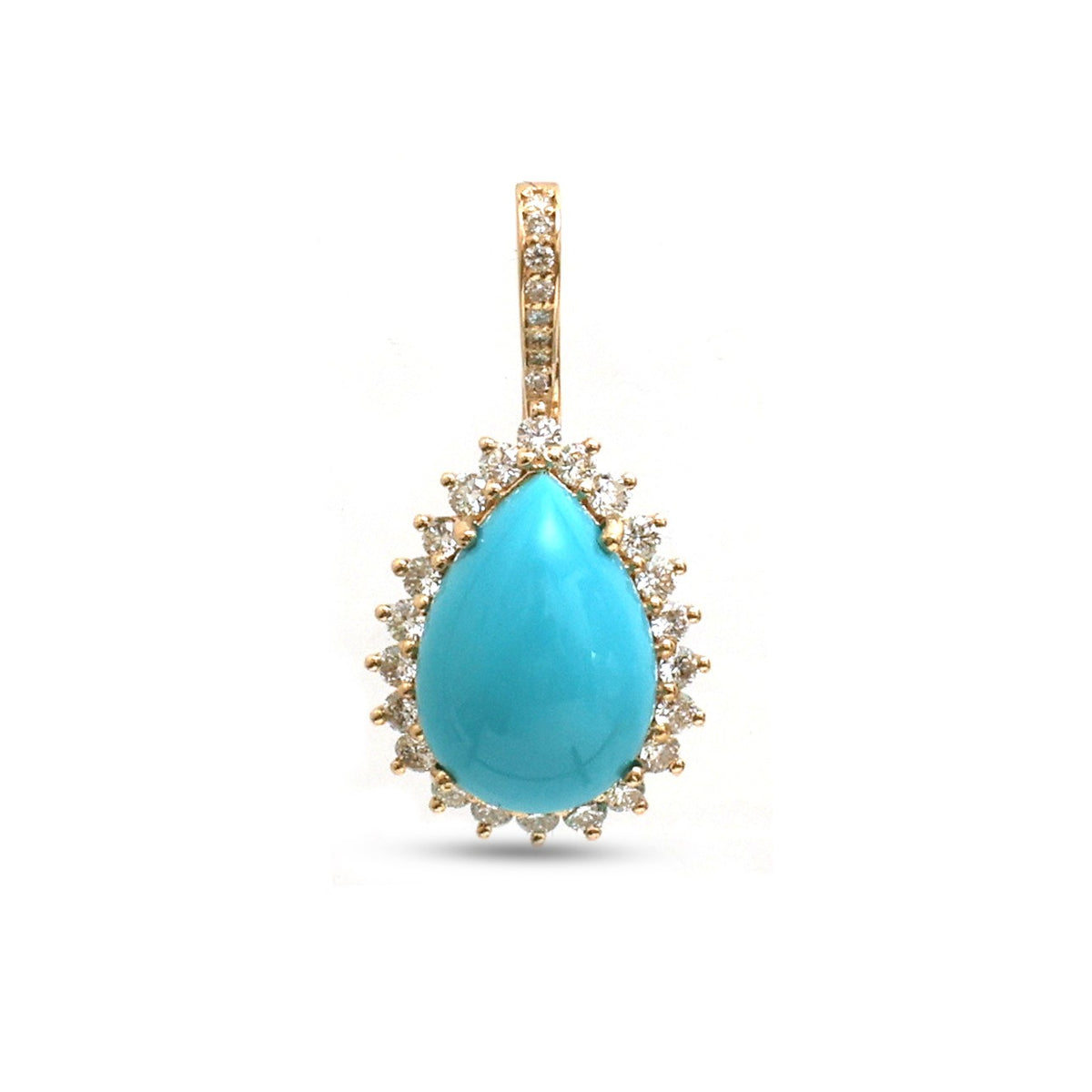 Turquoise Diamond Pendant