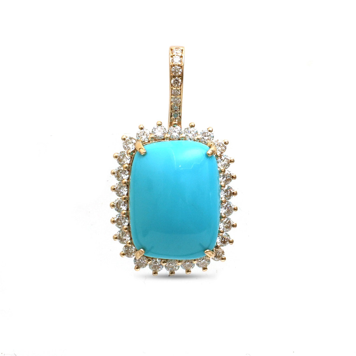 Turquoise Diamond Pendant