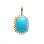 Turquoise Diamond Pendant