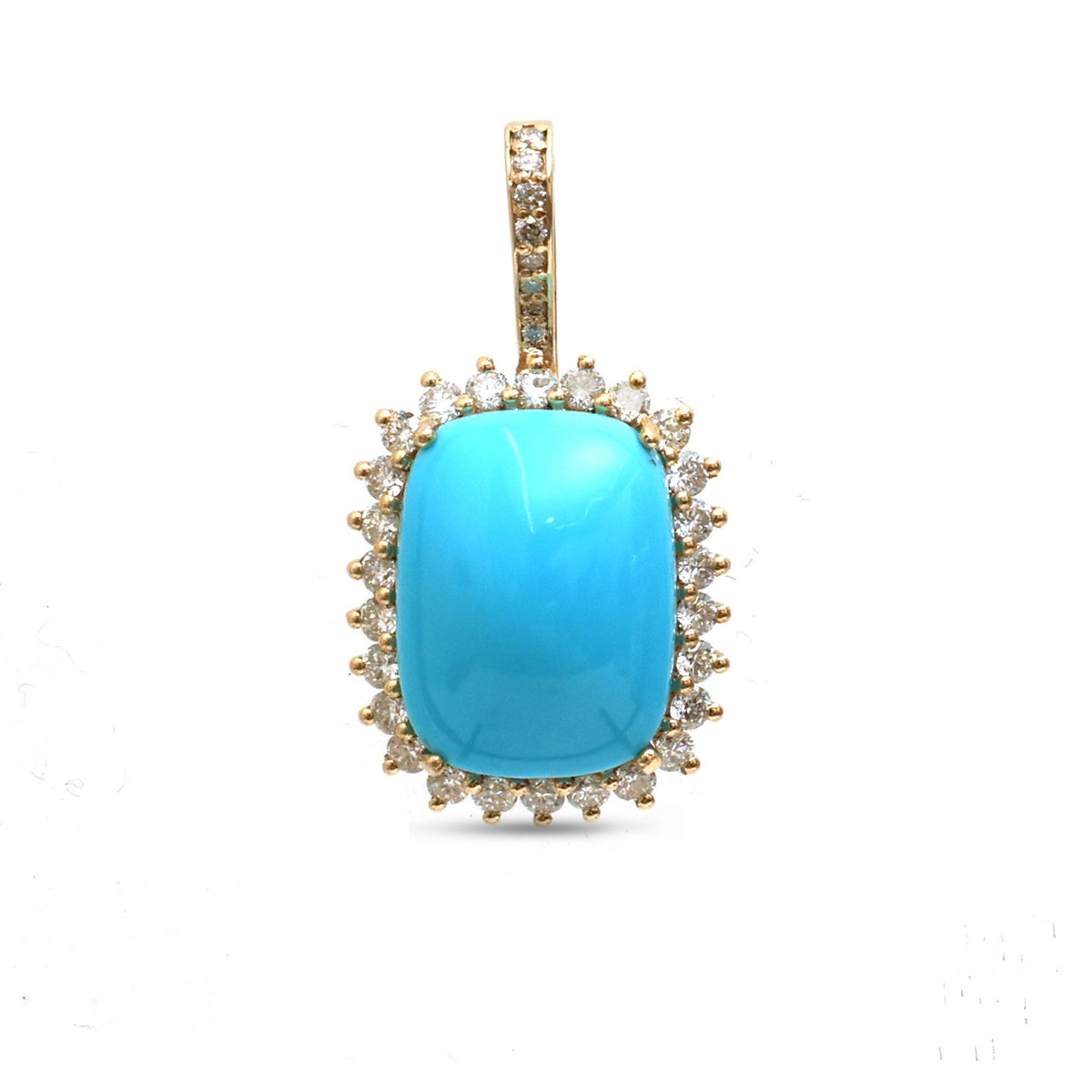 Turquoise Diamond Pendant