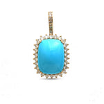 Turquoise Diamond Pendant