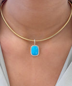 Turquoise Diamond Pendant