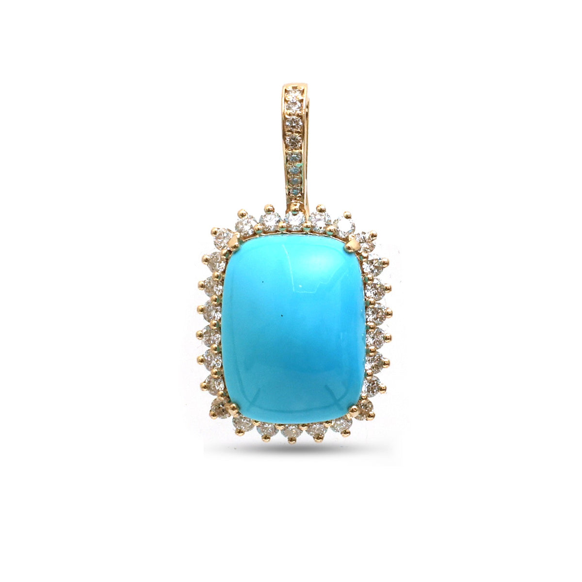 Turquoise Diamond Pendant