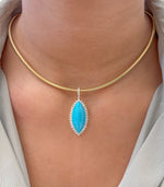 Turquoise Diamond Pendant