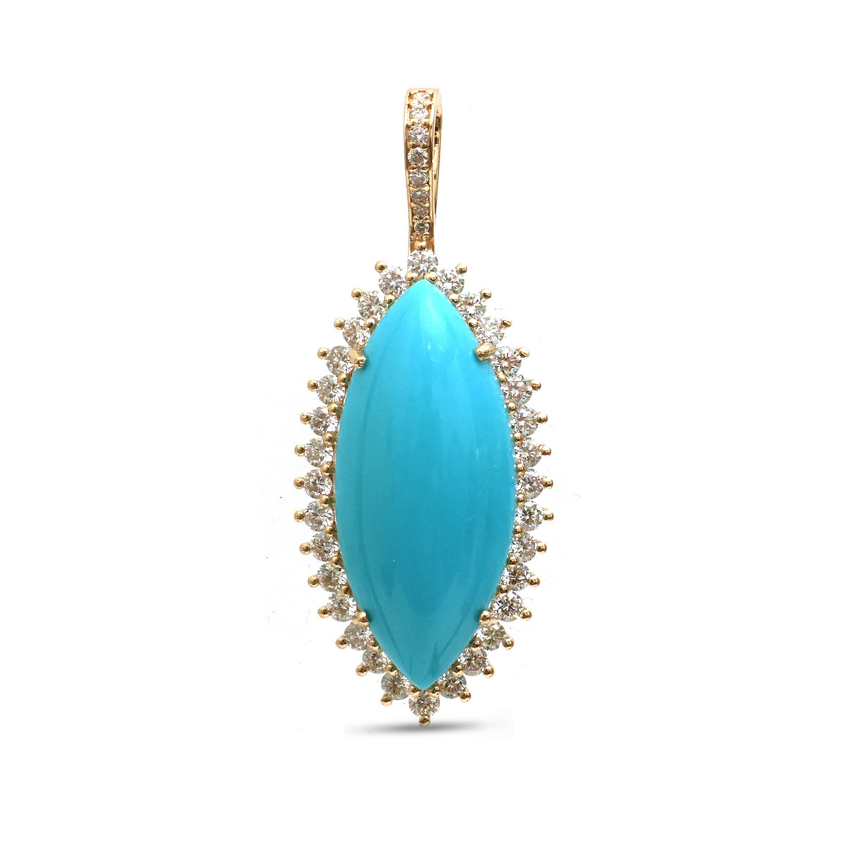 Turquoise Diamond Pendant