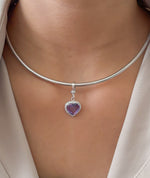 Pink Sapphire Diamond Pendant